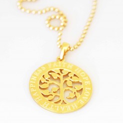 Tree of Life Pendant and Necklace Set - Gold Filled